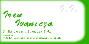 iren ivanicza business card